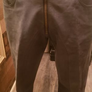 Versace leather  jeans